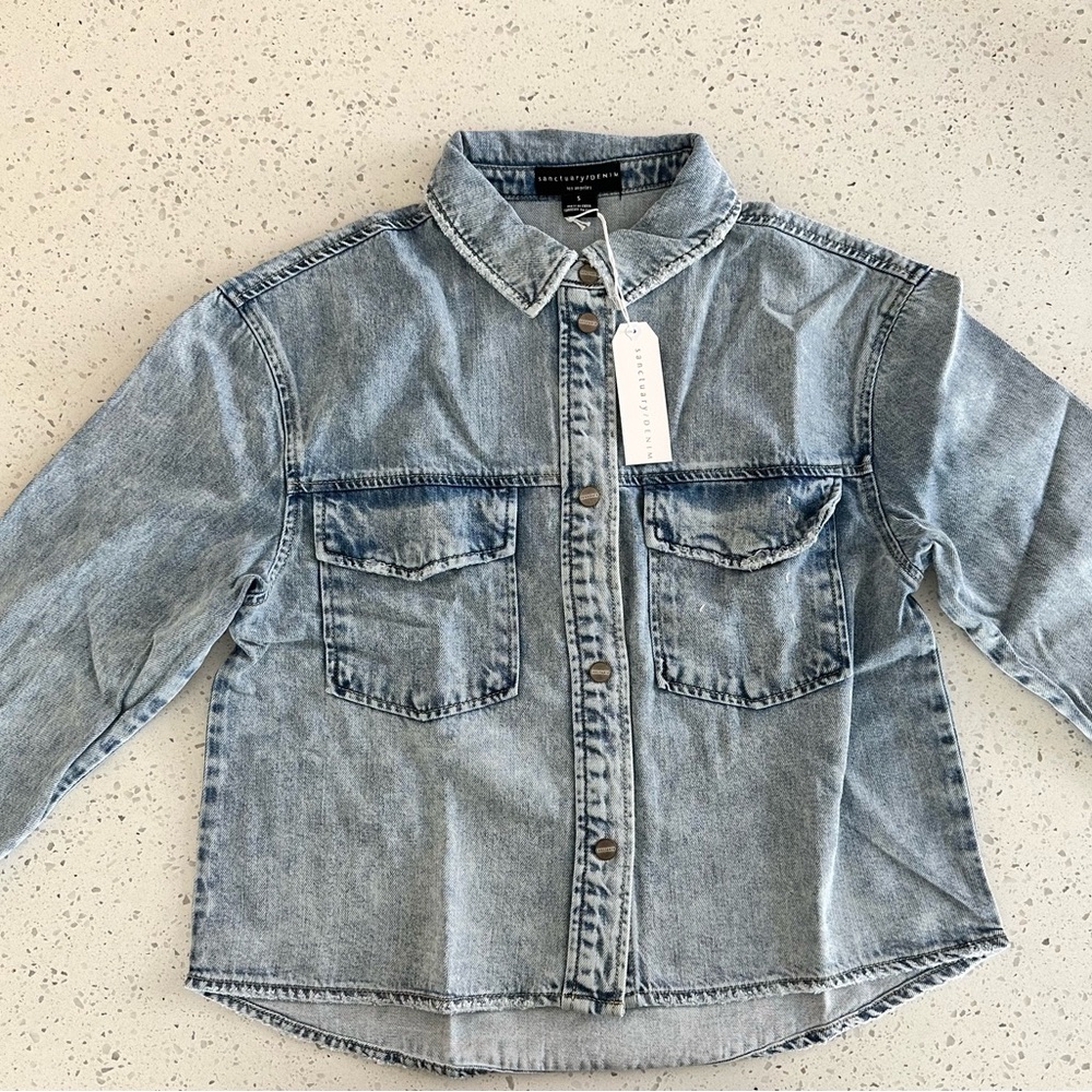 Sanctuary cropped boy shirt jacket